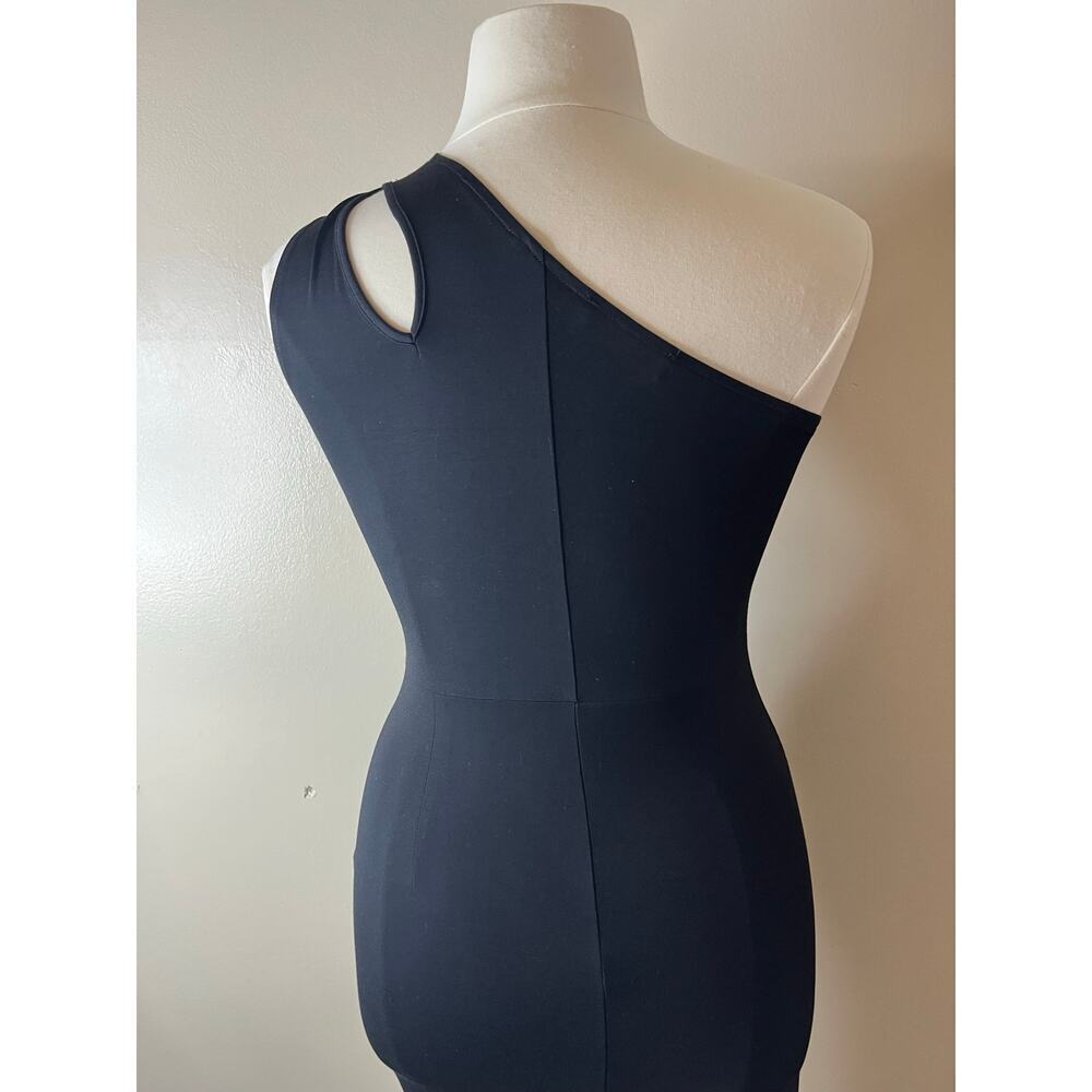 Theenkoln Midi Fitted Bodycon Dress Sleeveless One Shoulder Y2K- Size L - Picture 7 of 7